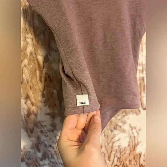 Vuori Sleeveless Halo Bodysuit, Zion Rose Heather - S - Picture 6 of 7